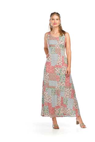 PD-16685 - PATCHWORK PRINTED MAXI DRESS - Colors: AS SHOWN - Available Sizes:XS-XXL - Catalog Page:14 